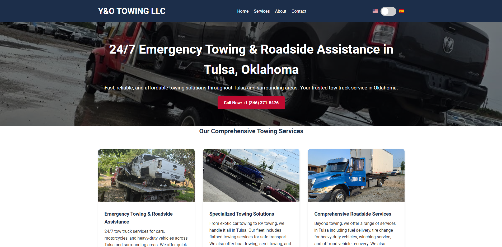 YO Towing LLC Website